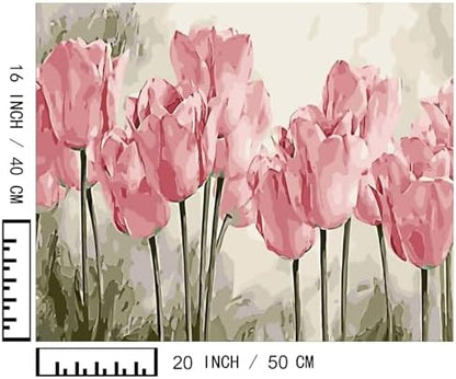 BAISITE Paint by Numbers Kit for Adults Beginners,20" Wx16 L Canvas for Painting Kits for Adults in Colorful Box Poppy Flowers-BSC002-Already Stretched on a Wooden Frame - Image 7
