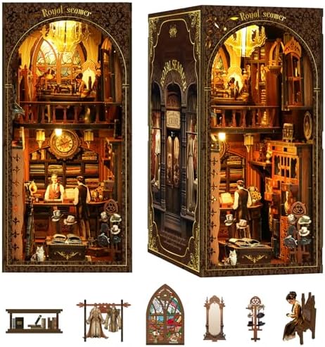 Book Nooks for Adults, DIY Miniature Dollhouse Book Nook Kit - Tailor Shop by 3DVASEBooknook