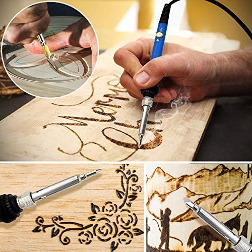 Wood Burning Kit 95pcs, West Bay Soldering Pen with Adjustable On-Off Switch Control Temperature Wood Burning Tool for Embossing, Carving, Soldering Tips, Carrying Box - Image 2