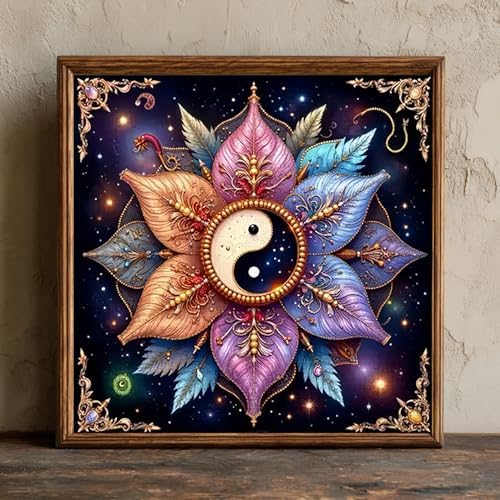 CRZMODE YinYan Paint by Numbers Kit for Adults,YinYan Paint by Numbers for Adults, Acrylic Painting Crafts for Home Decor Gift (16x16inch) - Image 3