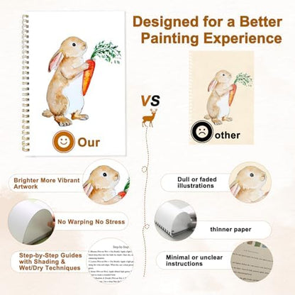 Animals Watercolor Workbook, Watercolor Painting Book Kit - Image 4