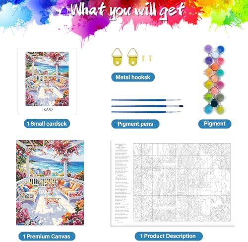 ZTOTZ Paint by Numbers with Landscape Flower Paint by Numbers Kit for Adults Beginner - Image 5