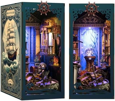 ISSEVE Book Nook Kit, Dollhouse Booknook Kits for Adults Bookshelf Décor - Image 2