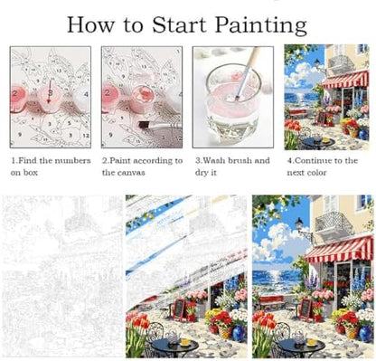 ZRIZQ Paint by Numbers Kit for Adults Beginner Landscapes,City Scape,16x20 - Image 5
