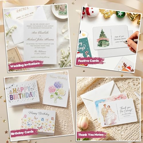 KOVIEDE 20 Pack Foldable Blank Watercolor Cards with Envelopes 4" x 6" - Image 4