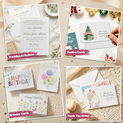 KOVIEDE 20 Pack Foldable Blank Watercolor Cards with Envelopes 4" x 6" - Image 4