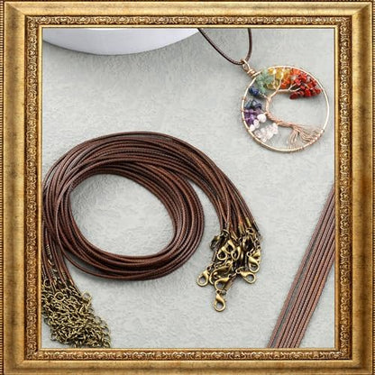 Tudomro 100 Waxed Leather Necklace Cord with Clasp,Brown,20 Inch - Image 4