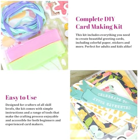 sdybjml Card Making Kit, Colorful Hand-Made Greeting Card Making Kit, DIY Kits for Adults and Kids, Supplies for Birthday Invitation, Holiday, Baby Shower - Image 2