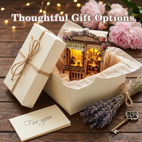 Book Nook Kit – DIY Miniature House 3D Puzzle with LED, 96-Piece Tiny House Dollhouse Kit for Bookshelf Decor, Unique Gift for Men Women Teens - Image 4