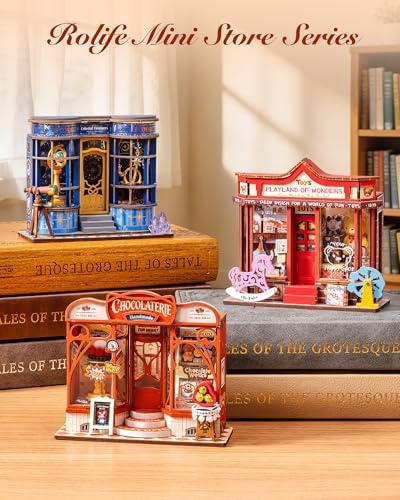 Rolife DIY Miniature House Kit 1:32 Chocolate Shop Diorama Dollhouse Tiny House Model Building Set, Hobby Crafts for Adults Gifts for Him Her - Image 7