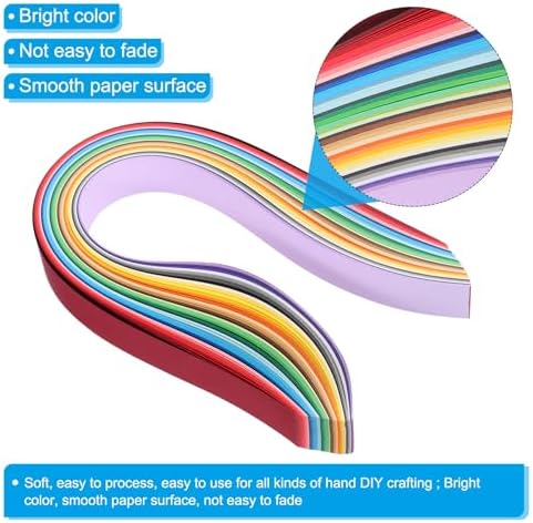 PATIKIL 180pcs Quilling Strips Paper 1 3/8"(35mm) 54cm Origami Paper Quilling Strip for Art DIY Hand Craft 36 Colors - Image 3