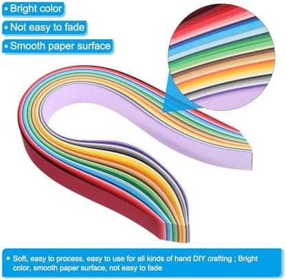 PATIKIL 180pcs Quilling Strips Paper 1 3/8"(35mm) 54cm Origami Paper Quilling Strip for Art DIY Hand Craft 36 Colors - Image 3