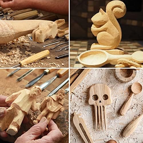 Wood Whittling Kit 6PCS Professional and High Performance Stainless Steel Tools Set ​for Beginner Carving for Adults and Kids Beginners Wood Carving Kit Set - Image 6