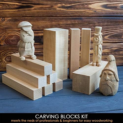 BeaverCraft DIY09 Wood Carving Kit BW10 Large Basswood Carving Blocks Set for Wood Carving Unfinished Wood Blocks - Image 6