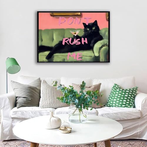 Lzyueyuan Cat Stamped Cross Stitch Kits for Adults Beginner, AbstractCross Stitch Ornament Kits Counted Embroidery Needlepoint Kits Home Decor 15.7 X 11.8 inch - Image 5