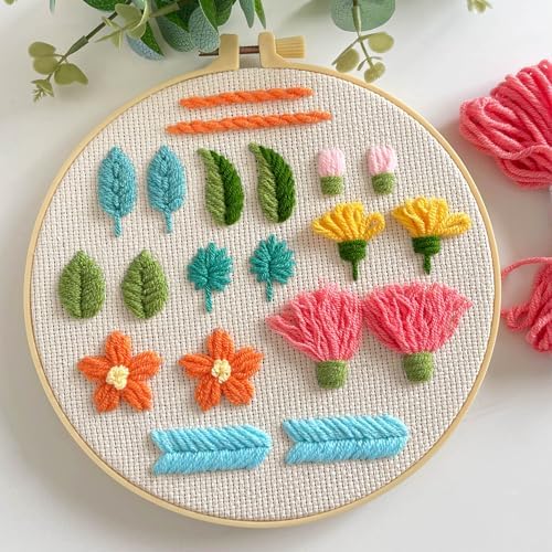 Myfelicity Punch nedle kit,Punch Needle Kits Adults Beginner,Learn Various Needlework Techniques for poking Embroidery - Image 5