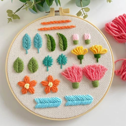 Myfelicity Punch nedle kit,Punch Needle Kits Adults Beginner,Learn Various Needlework Techniques for poking Embroidery - Image 5