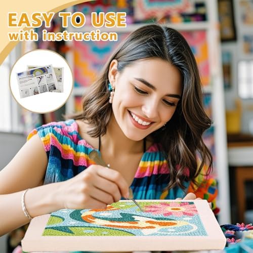 DOODLREAM Fish DIY Punch Needle Embroidery Kit for Beginner - Image 3
