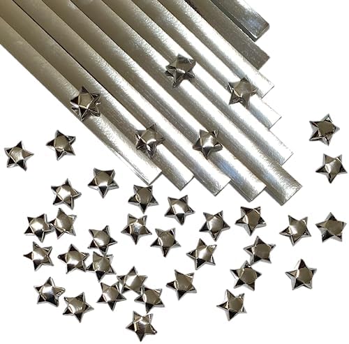 500-Strips Silver Foil Paper Strips for Making Origami Stars, Lucky Stars, Puff Stars. Reflective Mirror Shiny Paper Strips, 0.5 x 11 inch. (Silver Foil, 500) by OrigamiJoy