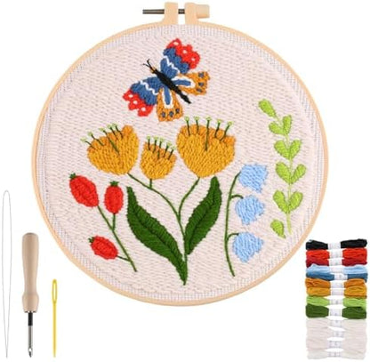 Punch Needle Kit Adults Beginner, Step-by-Step Guide & Video by Biubee