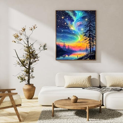 Paint by Numbers Kit for Adults, Northern Light & Aurora, 16x20 Inch - Image 3