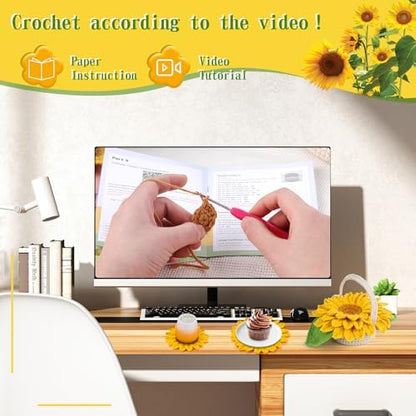Yizzvb Crochet Kit, 5 Pcs Beginners Knitting Crochet Supplies - Image 3