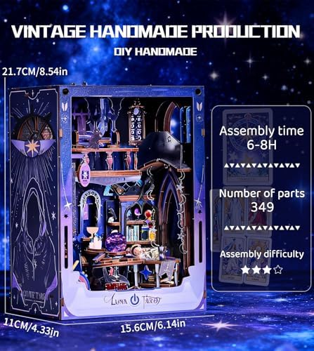 Spilay Book Nook Kit for Adults, FloralReverie Miniature House Building Kit - Image 2