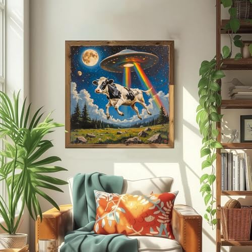ICYANART UFO Paint by Numbers Kit for Adults, Funny Paint by Number Kits - Image 2