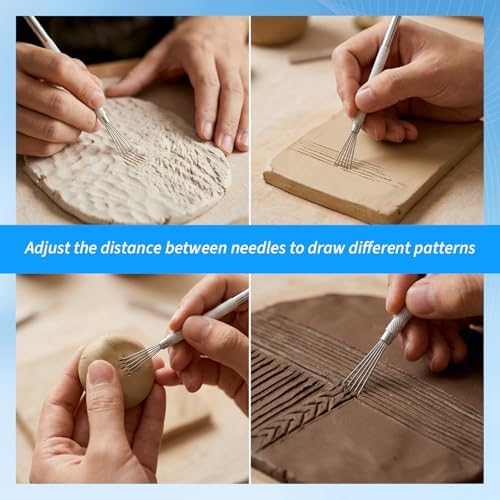 Shimmeroo 8Pcs Clay Scoring Tool, Pottery Scoring Tool - Image 6