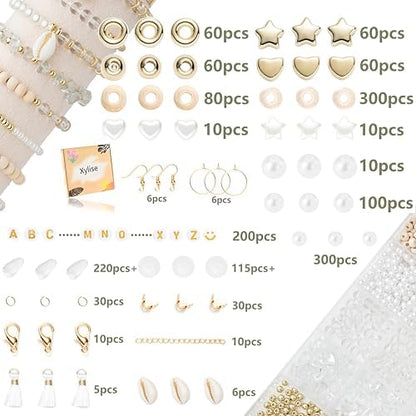Xylise Jewelry Making Supplies Kit Natural Stone Beads for Irregular Natural Stone with for DIY Craft Bracelet Necklace Earrings for Adults (Transparent) - Image 2
