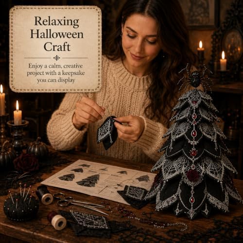 2026 New Christmas & Halloween DIY Quilted Fabric Tree Kit, 3D Layered Sewing Craft Set for Beginners, Christmas Tree Quilt Kit, Handmade Tabletop Holiday Decor, Gift for Craft Lover - Image 7