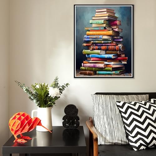 Ausanrl Paint by Numbers Framed Canvas with Wooden Easel-Books Paint by Number Adult,Paint by Number with Frame,Canvas Paint by Numbers for Adults,Gifts and Home Wall Decor 12x16inch - Image 2