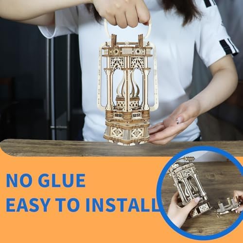 Music Park 3D Wooden Puzzles for Adults, Hand Lantern - Image 5