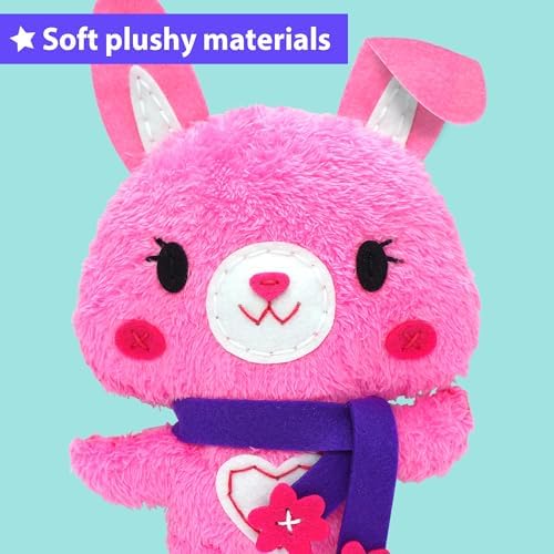 KRAFUN Bunny Sewing Kit for Kids Ages 8-12 - No Scissors No Glue - Image 6