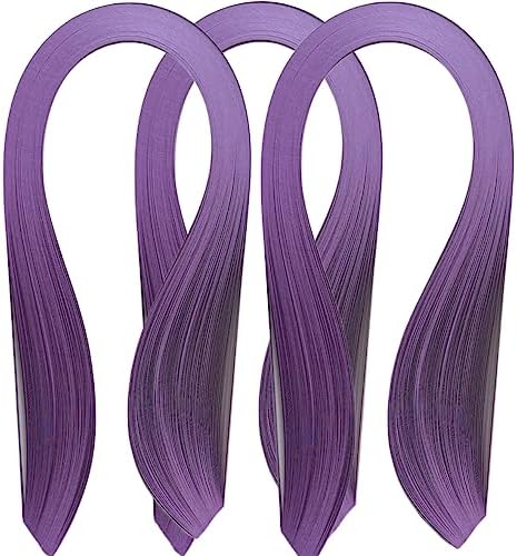 ODETOJOY 360pc Quilling Paper Strips Purple 3mm 5mm 10mm Quill Strip Lavender Rolled Paper Filigree Strip Dark Lilac Curled Scroll Coil Paper Strip - 21inch Length (3mm/5mm/10mm) by ODETOJOY