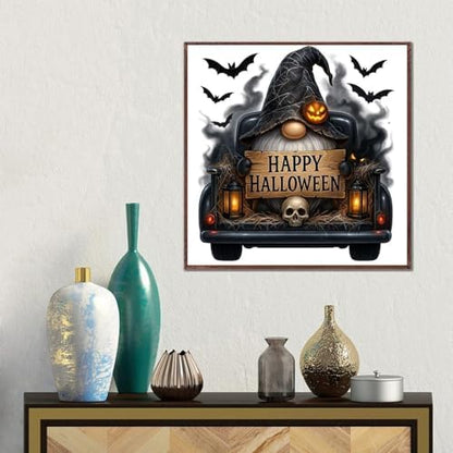 Halloween Stamped Cross Stitch Kits for Beginners Adults - Gnome Counted Cross Stitch Kits Needlepoint Cross-Stitch Patterns Dimensions Needlecrafts Embroidery Kits Arts and Crafts - Image 4