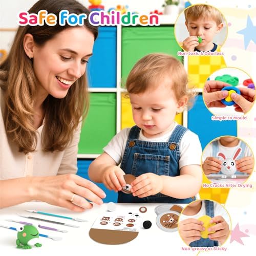 Air Dry Clay Kit for Kids 3+, 10PC Modeling Clay Animal Blind Box Craft - Image 2