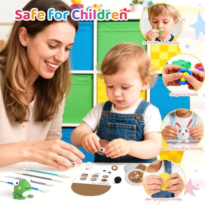Air Dry Clay Kit for Kids 3+, 10PC Modeling Clay Animal Blind Box Craft - Image 2