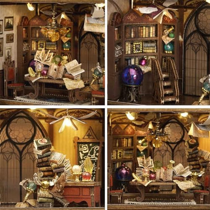 Mini 3D Wooden Doll House Craft Model with LED,DIY Miniature and Furniture Dollhouse Kit,Creative Room Idea for Valentine's Day Birthday Gift - Image 5