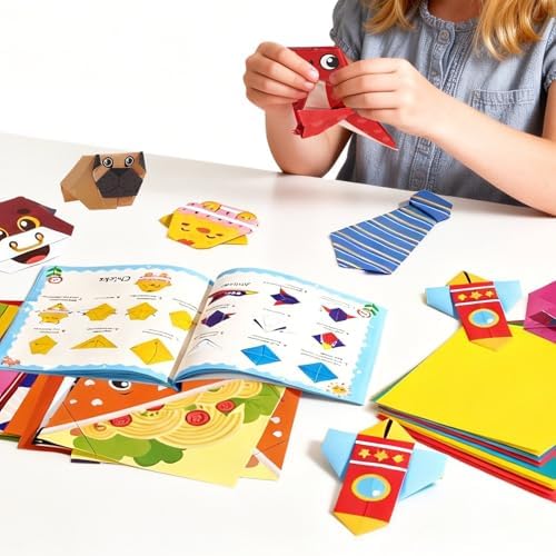 Xuoent Origami Kit for Kids, 100 Sheets Paper Crafts Kits, Ages 5-12+ - Image 4