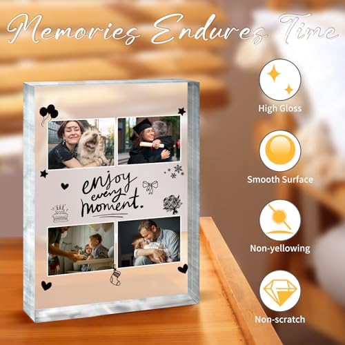 JANCHUN Resin Picture Frames Craft Kit, 16oz Resin Kit and Molds Complete Set with Photo Frame Word Stickers Gift for Couples, Family, Friends, Birthday, Graduation, Baby, Wedding, Back to School - Image 4