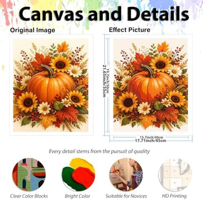Fall Paint by Numbers Kit for Adults, Adult Paint by Number Kits 16x20 Inch - Image 4