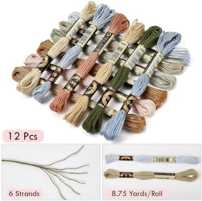12 Skeins Gradient Embroidery Floss String for Bracelets DIY - Image 2