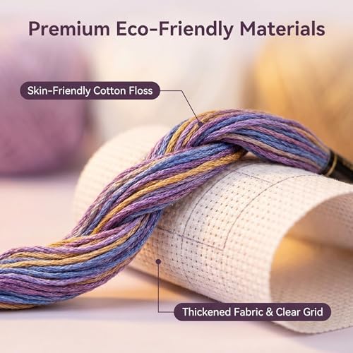 4PC Starry Night Counted Cross Stitch Bookmark Kit for Adults Beginners - Image 5