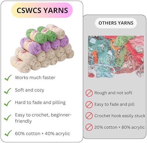 CSWCS Crochet Blanket Kit for Beginners, 40 inches Flower Bouquet Shawl Throw Kits for Adults, Learn How to Knitting with Yarn, Hook & Instructions, Gifts for Women Home Decor (Lily of The Valley Kit) - Image 6