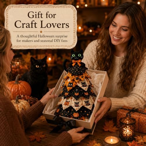 2026 New Christmas & Halloween DIY Quilted Fabric Tree Kit, 3D Layered Sewing Craft Set for Beginners, Christmas Tree Quilt Kit, Handmade Tabletop Holiday Decor, Gift for Craft Lover - Image 7