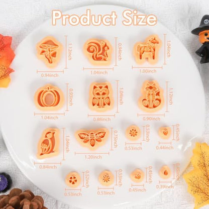Puocaon Fall Animal Fox Polymer Clay Cutters for Jewelry Earring Making - Image 3