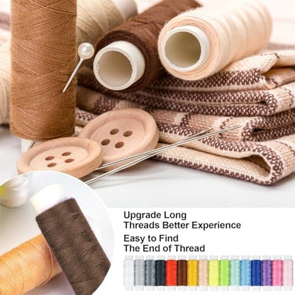 MIXCOOL Sewing Kit for Adults, Beginners, Needle and Thread Kit, Portable Sewing Supplies, Contains Thread, Scissor, Needles, Measuring Tape - Image 4