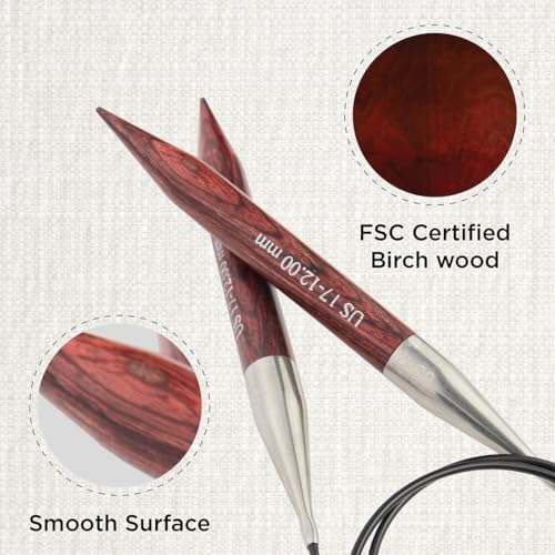 KnitPro Dreamz Fixed Circular Needles 40" (100cm) | US Size 17 (12mm) - Image 2