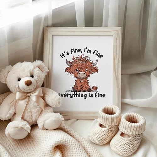 HKLIOPU Stamped Cross Stitch Kits - Highland Cow Embroidery Starter Kit for Adult Beginners, 11CT Needlepoint Cross-Stitch Patterns Dimensions Kit Arts and Crafts 11.8x11.8 inch - Image 4